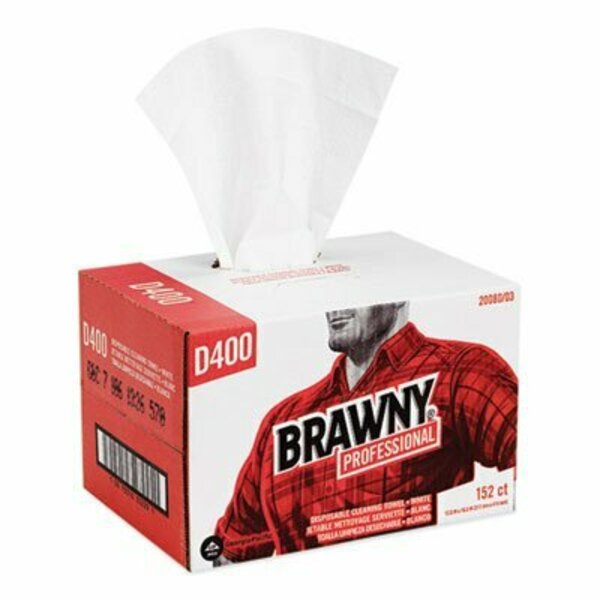 Georgiapac Brawny Industrial Premium Drc Wipes, Paper, 12-1/2 X 16-3/4, White, 152PK 2008003